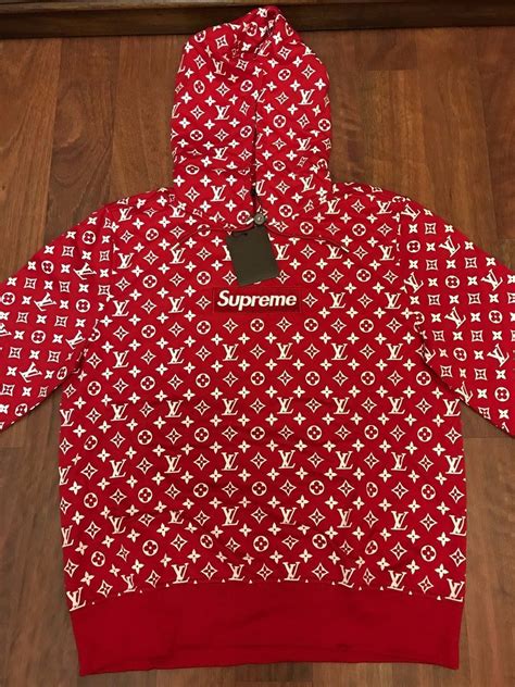 hoodie louis vuitton supreme|authentic louis vuitton supreme hoodie.